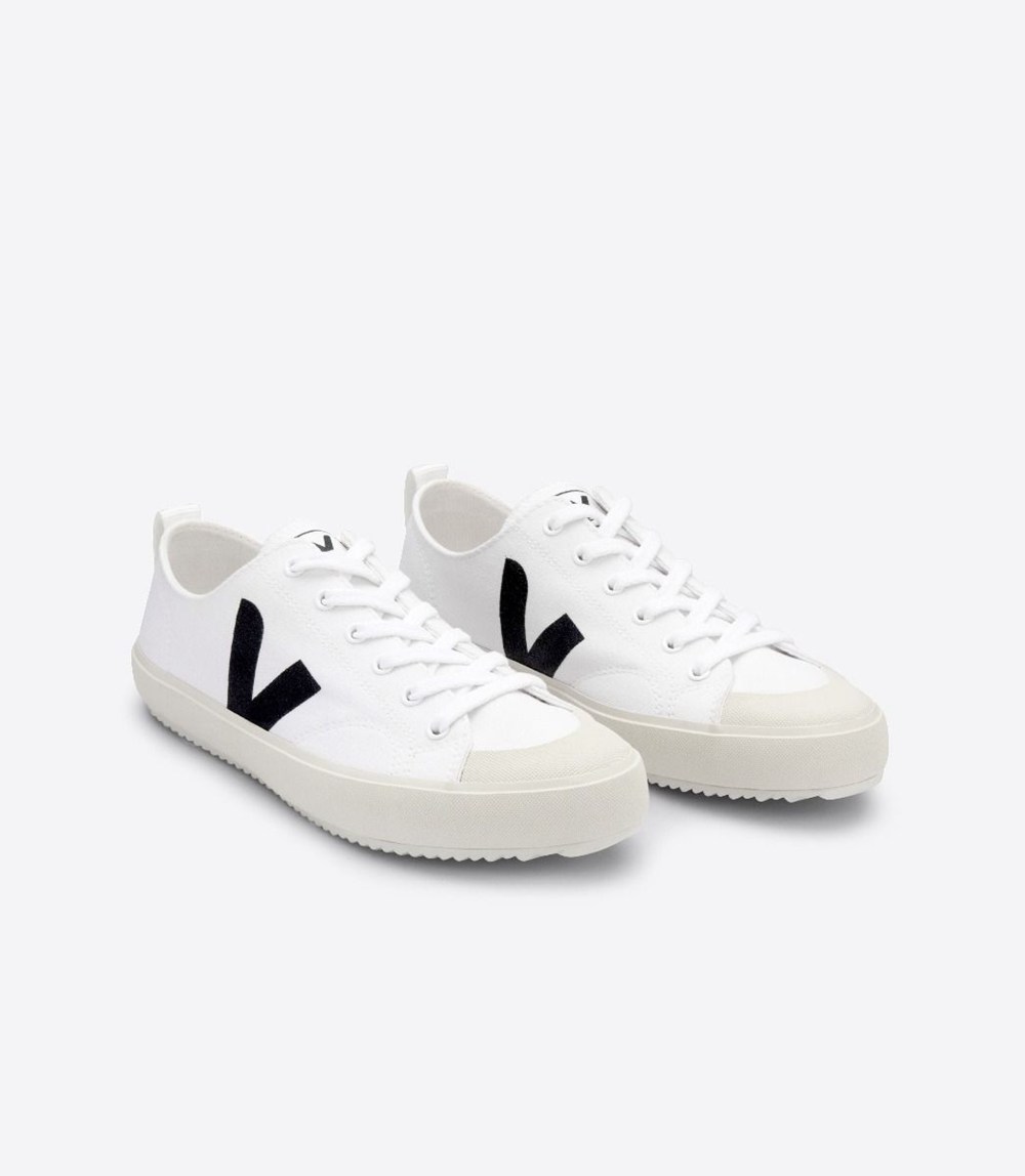 Tenis Veja Hombre - Nova Lona - Blancos/Negros - 351UREGAI